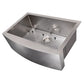 ZLINE 30 in. Zermatt Farmhouse Apron Mount Single Bowl Kitchen Sink with Bottom Grid and Color Options (SAS-30)