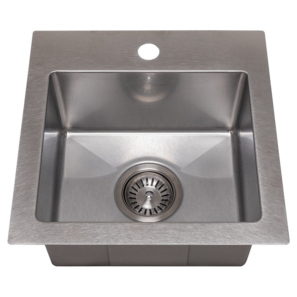 ZLINE 15 in. Donner Topmount Single Bowl Bar Kitchen Sink with Color Options (STS-15)