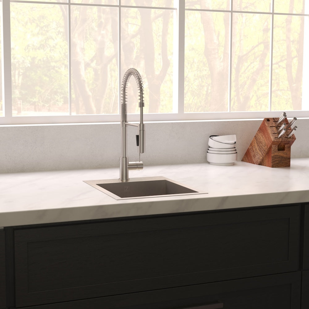 ZLINE 15 in. Donner Topmount Single Bowl Bar Kitchen Sink with Color Options (STS-15)