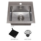 ZLINE 15 in. Donner Topmount Single Bowl Bar Kitchen Sink with Color Options (STS-15)