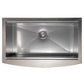 ZLINE 33 in. Moritz Farmhouse Apron Mount Single Bowl Kitchen Sink with Bottom Grid and Accessories (SLSAP-33) Satin Stainless Steel