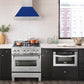 ZLINE 30 in. Satin Stainless Steel Wall Mount Range Hood with Colored Shell and Stainless Steel Handle (8654SNX-30)
