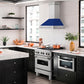 ZLINE 30 in. Satin Stainless Steel Wall Mount Range Hood with Colored Shell and Stainless Steel Handle (8654SNX-30)