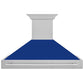 ZLINE 48 in. Satin Stainless Steel Wall Mount Range Hood with Colored Shell and Stainless Steel Handle (8654SNX-48)