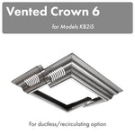 ZLINE Vented Crown Molding Profile 6 for Island Mount Range Hood in Satin Stainless Steel (CM6V-KB2iS)