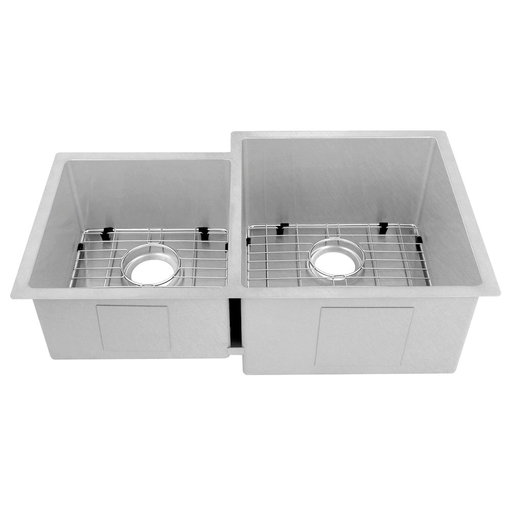 ZLINE 32 in. Jackson Undermount Double Bowl Kitchen Sink with Bottom Grid and Color Options (SRDL-32)