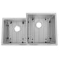 ZLINE 32 in. Jackson Undermount Double Bowl Kitchen Sink with Bottom Grid and Color Options (SRDL-32)
