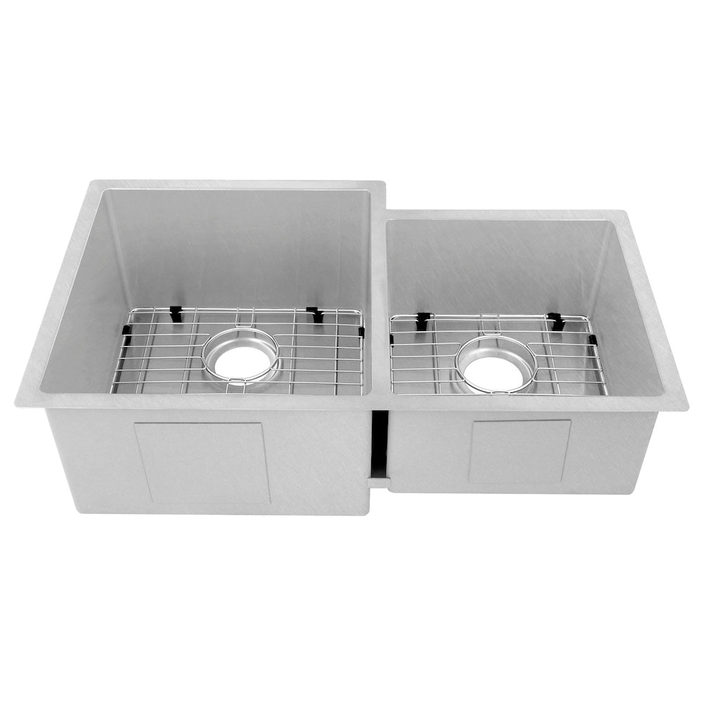 ZLINE 32 in. Jackson Undermount Double Bowl Kitchen Sink with Bottom Grid and Color Options (SRDR-32)