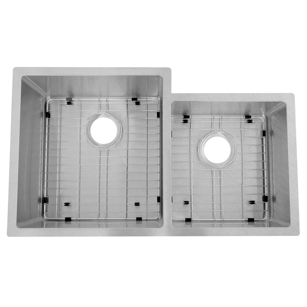 ZLINE 32 in. Jackson Undermount Double Bowl Kitchen Sink with Bottom Grid and Color Options (SRDR-32)