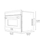 ZLINE 24 in. 1.6 cu ft. Built-in Convection Microwave Oven in Satin Stainless Steel with Speed and Sensor Cooking (MWO-24-SS) dimensional diagram.
