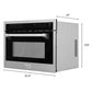 ZLINE 24 in. 1.6 cu ft. Built-in Convection Microwave Oven in Satin Stainless Steel with Speed and Sensor Cooking (MWO-24-SS) dimensional diagram.