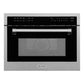 ZLINE 24 in. 1.6 cu ft. Built-in Convection Microwave Oven in Satin Stainless Steel with Speed and Sensor Cooking (MWO-24-SS) front, closed.