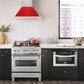 ZLINE 30 in. Satin Stainless Steel Wall Mount Range Hood with Colored Shell and Stainless Steel Handle (8654SNX-30)