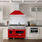 ZLINE 48 in. Satin Stainless Steel Wall Mount Range Hood with Colored Shell and Stainless Steel Handle (8654SNX-48)