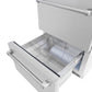 ZLINE 24 in. Touchstone 168 Can Outdoor-Rated Dual Refrigerator Drawer with Satin Stainless Steel Doors (RDSO-SN-24)