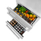 ZLINE 24 in. Touchstone 168 Can Outdoor-Rated Dual Refrigerator Drawer with Satin Stainless Steel Doors (RDSO-SN-24)