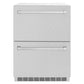 ZLINE 24 in. Touchstone 168 Can Outdoor-Rated Dual Refrigerator Drawer with Satin Stainless Steel Doors (RDSO-SN-24)