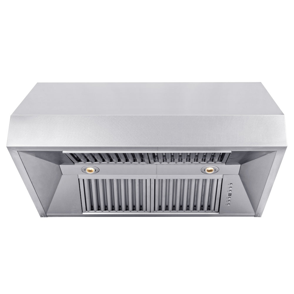 ZLINE Satin Stainless Steel Convertible Vent Under Cabinet Range Hood with Size Options (8685S)