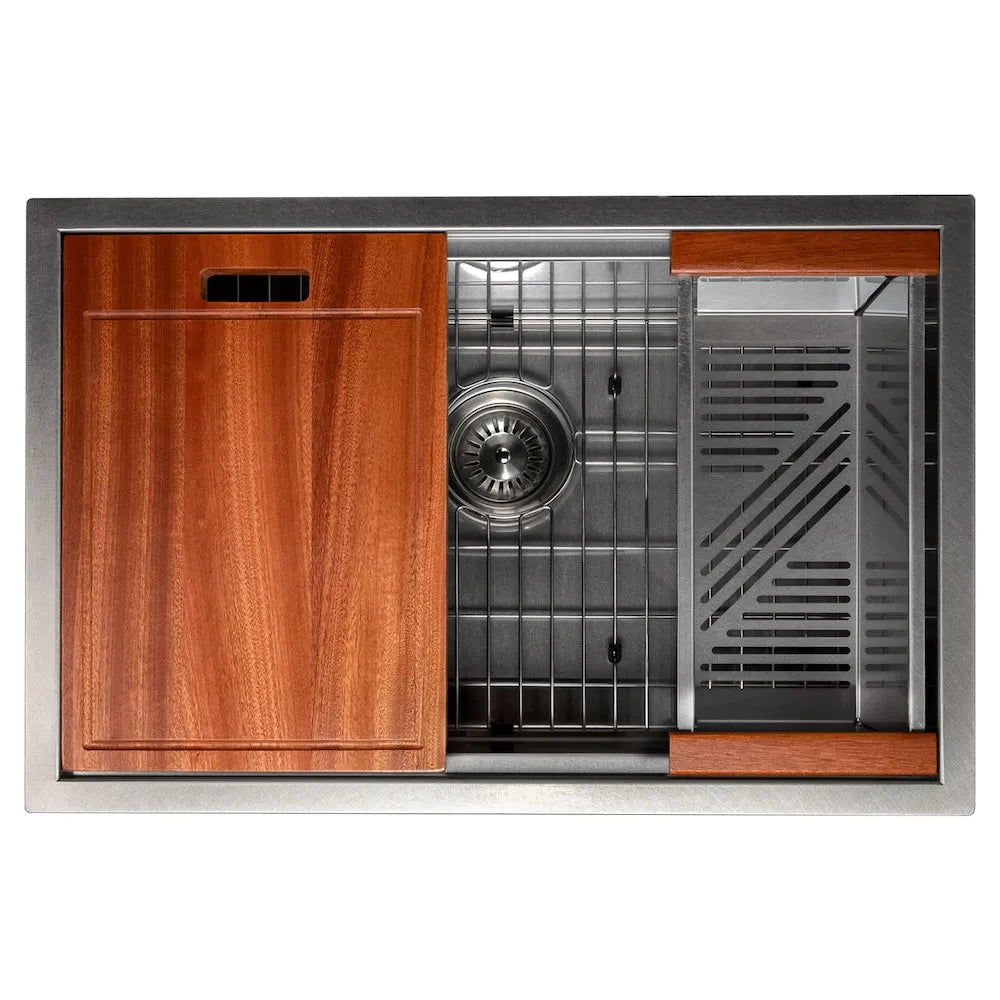ZLINE 27 in. Garmisch Undermount Single Bowl Kitchen Sink with Bottom Grid and Accessories with Color Options (SLS-27)
