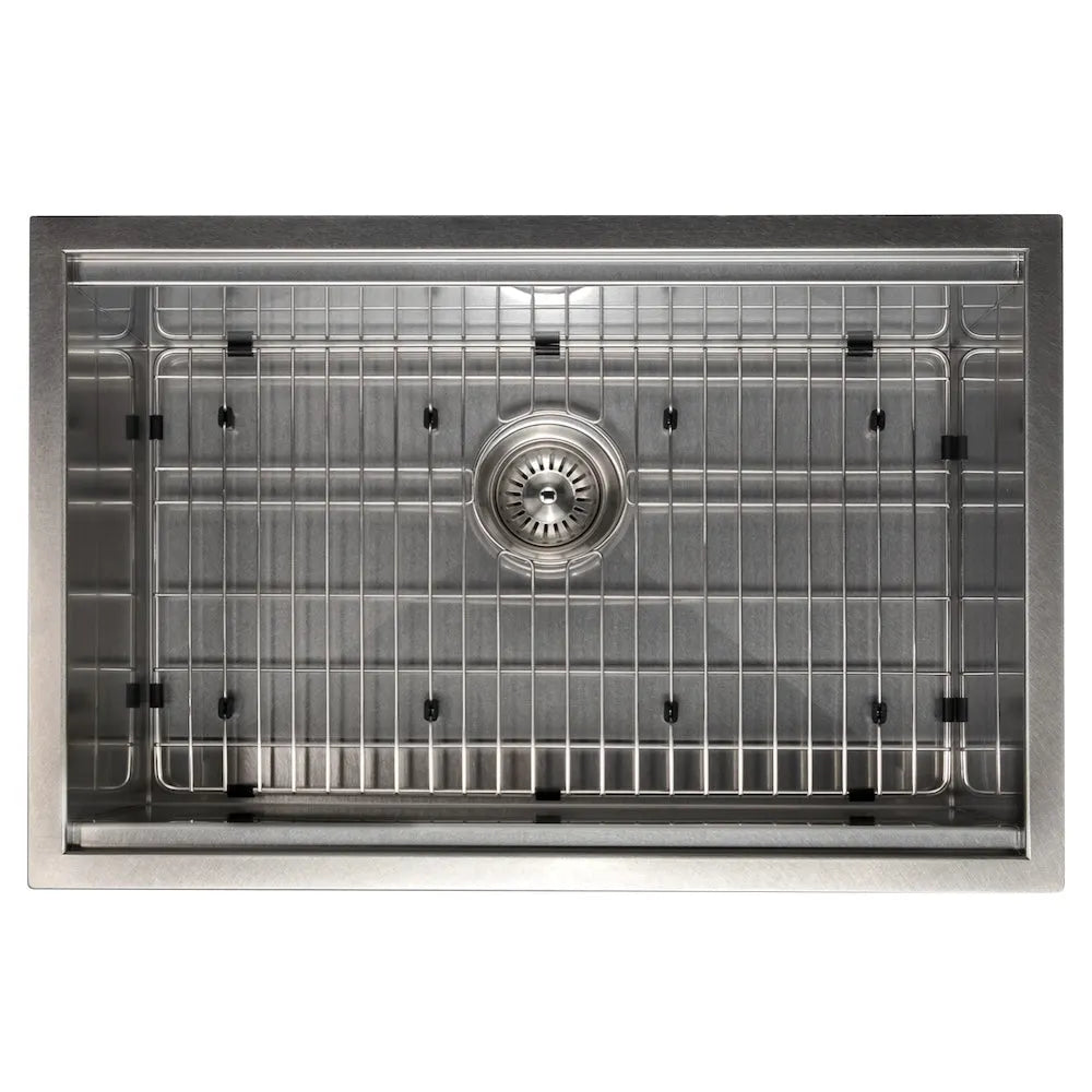 ZLINE 27 in. Garmisch Undermount Single Bowl Kitchen Sink with Bottom Grid and Accessories with Color Options (SLS-27)