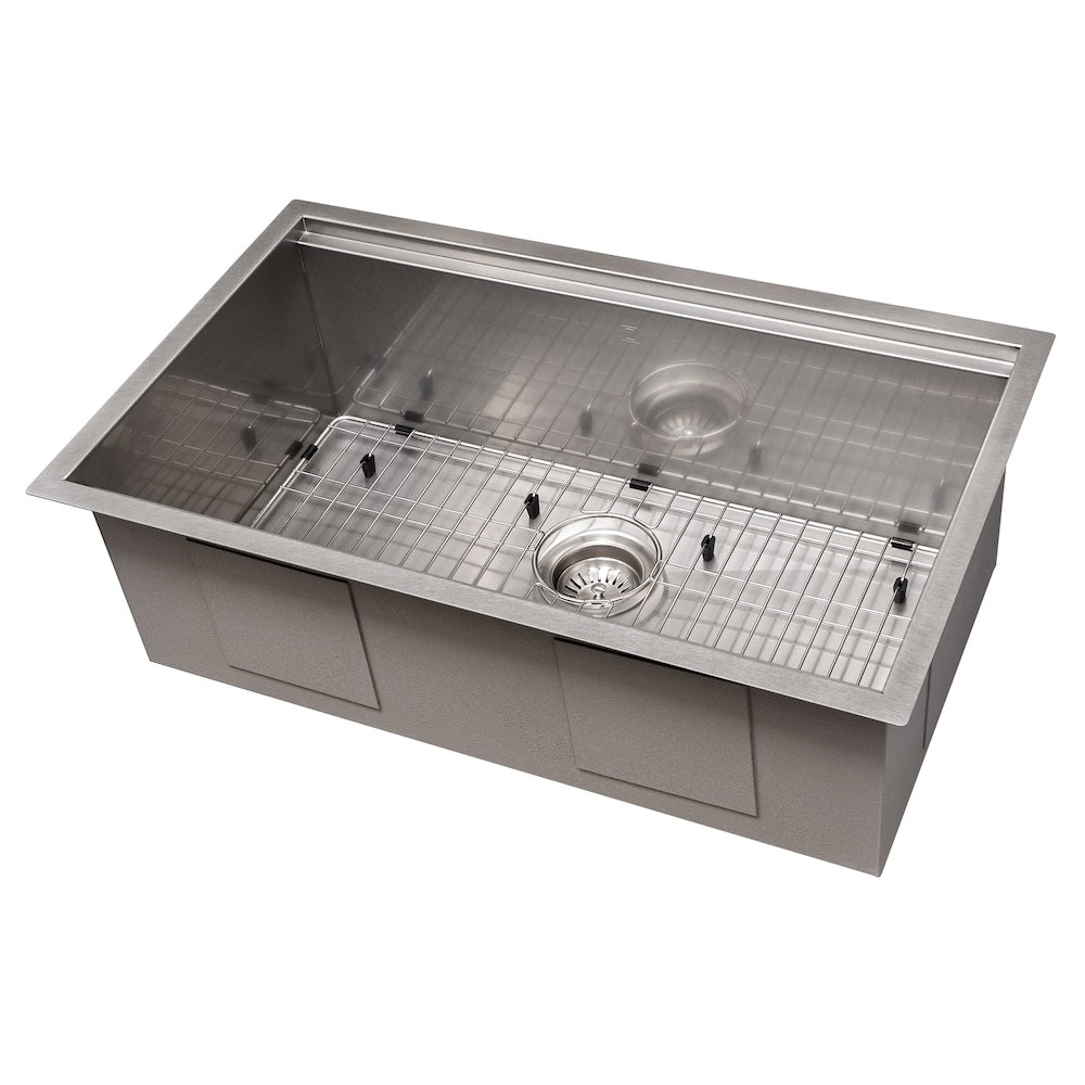 ZLINE 30 in. Garmisch Undermount Single Bowl Kitchen Sink with Bottom Grid and Accessories with Color Options (SLS-30)