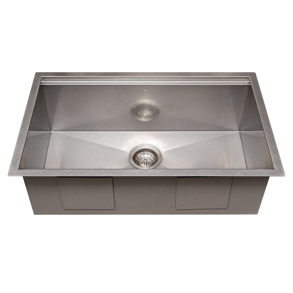 ZLINE 33 in. Garmisch Undermount Single Bowl Kitchen Sink with Bottom Grid and Accessories with Color Options (SLS-33)