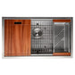 ZLINE 33 in. Garmisch Undermount Single Bowl Kitchen Sink with Bottom Grid and Accessories with Color Options (SLS-33)