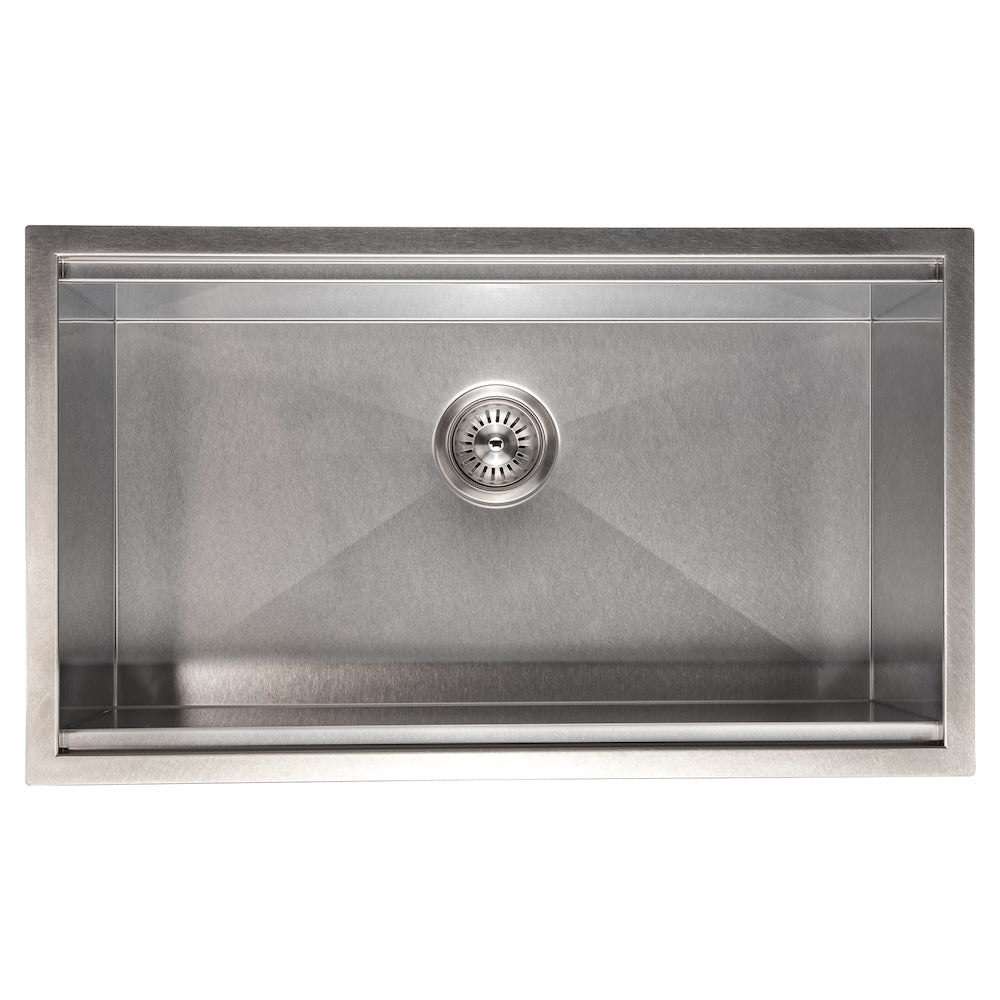 ZLINE 33 in. Garmisch Undermount Single Bowl Kitchen Sink with Bottom Grid and Accessories with Color Options (SLS-33)