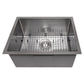 ZLINE 23 in. Meribel Undermount Single Bowl Kitchen Sink with Bottom Grid and Color Options (SRS-23)