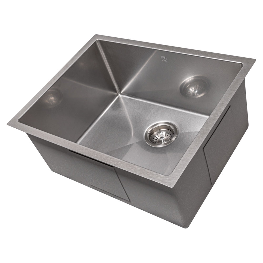 ZLINE 27 in. Meribel Undermount Single Bowl Kitchen Sink with Bottom Grid and Color Options (SRS-27)