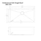 ZLINE 33 in. Meribel Undermount Single Bowl Kitchen Sink with Bottom Grid and Color Options (SRS-33)