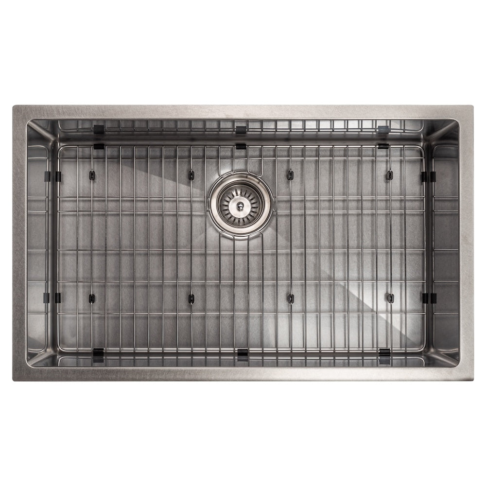 ZLINE 33 in. Meribel Undermount Single Bowl Kitchen Sink with Bottom Grid and Color Options (SRS-33)
