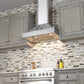 ZLINE Ducted Vent Designer Series Wall Mount Range Hood in Satin Stainless Steel with Size Options (655-4SSSS)