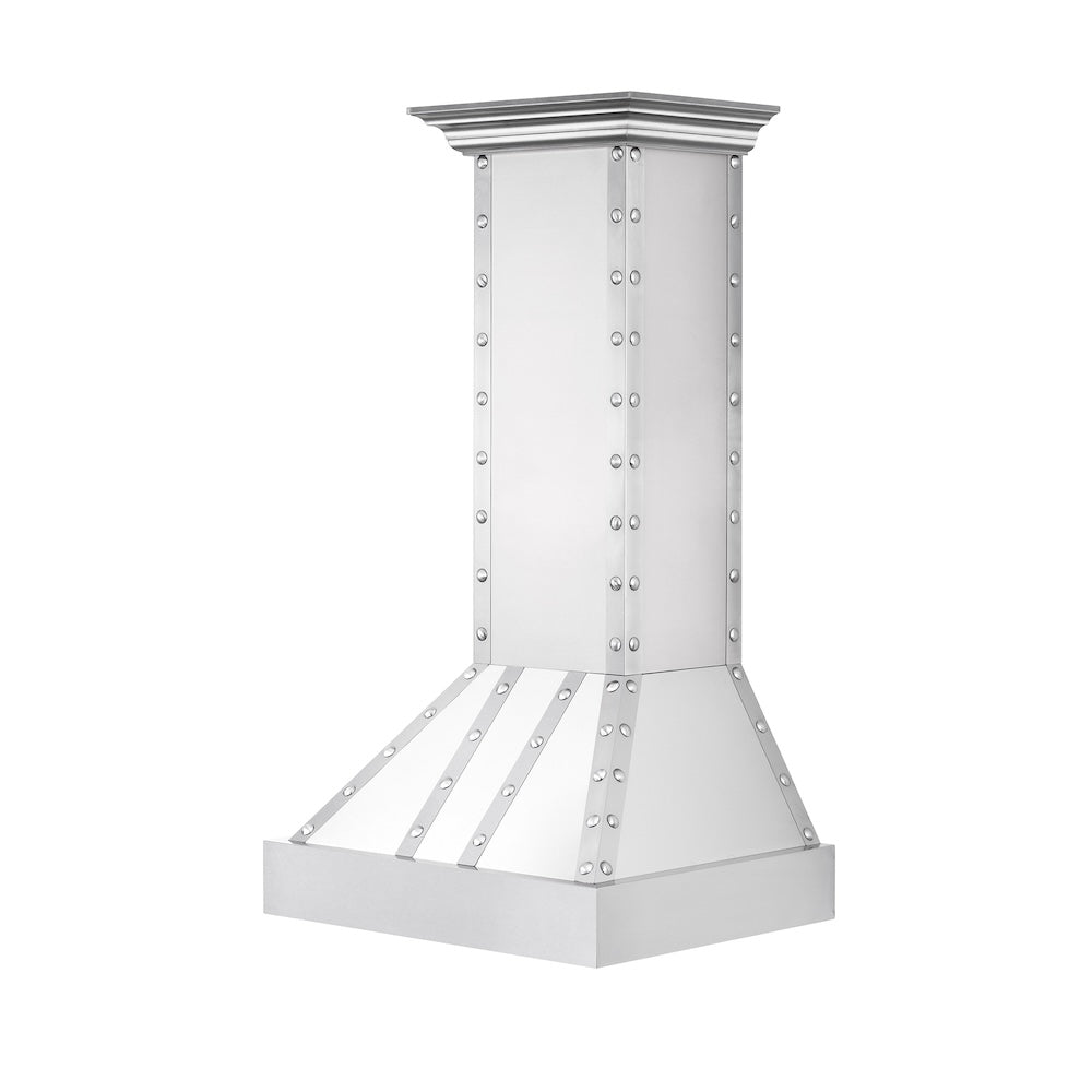 ZLINE Ducted Vent Designer Series Wall Mount Range Hood in Satin Stainless Steel with Size Options (655-4SSSS)