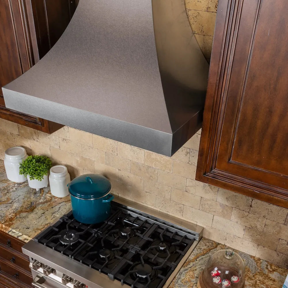 ZLINE Designer Series Satin Stainless Steel Ducted Wall Range Hood with Size Options (8632S)