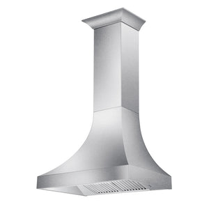 ZLINE Designer Series Satin Stainless Steel Ducted Wall Range Hood with Size Options (8632S) main image.