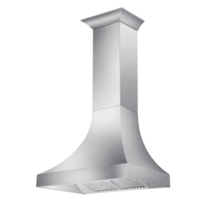 ZLINE Designer Series Satin Stainless Steel Ducted Wall Range Hood with Size Options (8632S)
