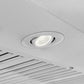ZLINE Ducted Wall Mount Range Hood in Satin Stainless Steel with Size Options (8KF2S) built-in lighting.