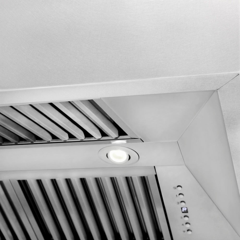 ZLINE Satin Stainless Steel Wall Mount Range Hood with Size Options (8654SN)