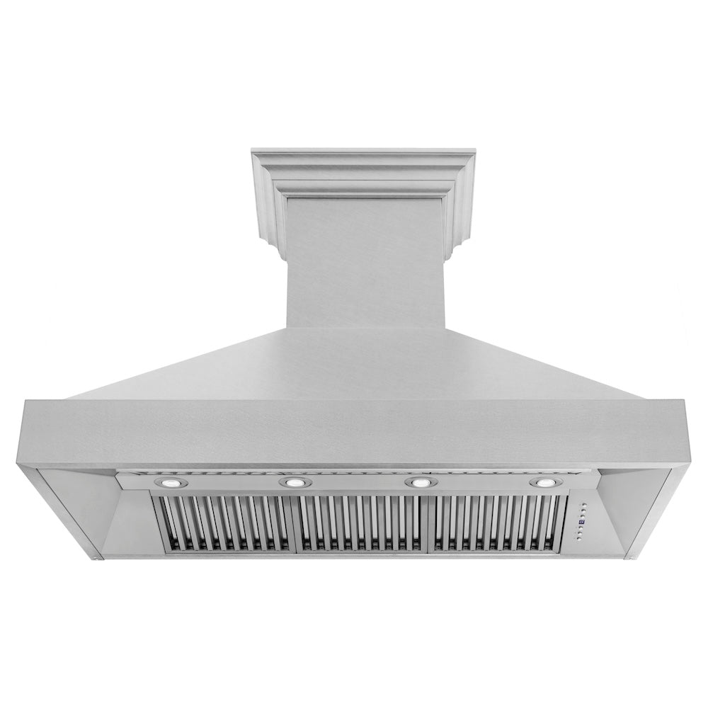 ZLINE 48 in. Kitchen Package with Satin Stainless Dual Fuel Range, Ducted Vent Range Hood and Tall Tub Dishwasher (3KP-RASRH48-DWV)
