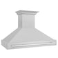 ZLINE 48 in. Satin Stainless Steel Wall Mount Range Hood with Colored Shell and Stainless Steel Handle (8654SNX-48)