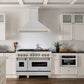 ZLINE Autograph Edition 48 in. Satin Stainless Steel Wall Mount Range Hood with Accent Handle (8654SNZ-48)