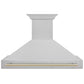 ZLINE Autograph Edition 48 in. Satin Stainless Steel Wall Mount Range Hood with Accent Handle (8654SNZ-48)