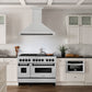 ZLINE Autograph Edition 48 in. Satin Stainless Steel Wall Mount Range Hood with Accent Handle (8654SNZ-48)