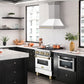ZLINE Autograph Edition 30 in. Satin Stainless Steel Wall Mount Range Hood with White Matte Shell and Accent Handle (8654SNZ-WM30)