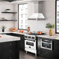ZLINE Autograph Edition 30 in. Satin Stainless Steel Wall Mount Range Hood with White Matte Shell and Accent Handle (8654SNZ-WM30)