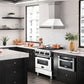 ZLINE Autograph Edition 30 in. Satin Stainless Steel Wall Mount Range Hood with White Matte Shell and Accent Handle (8654SNZ-WM30)
