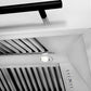 ZLINE Autograph Edition 36 in. Satin Stainless Steel Wall Mount Range Hood with White Matte Shell and Accent Handle (8654SNZ-WM36)