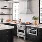 ZLINE 30 in. Satin Stainless Steel Wall Mount Range Hood with Colored Shell and Stainless Steel Handle (8654SNX-30)
