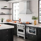 ZLINE 30 in. Satin Stainless Steel Wall Mount Range Hood with Colored Shell and Stainless Steel Handle (8654SNX-30)